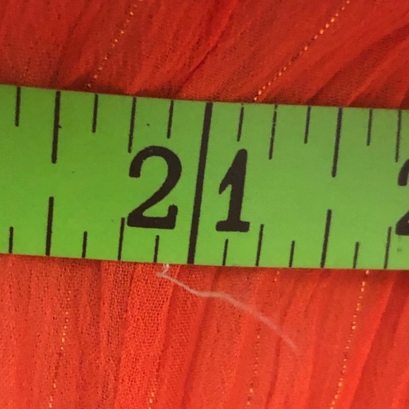 Womens Orange and Gold Krinkle Blouse.Large - Picture 8 of 11